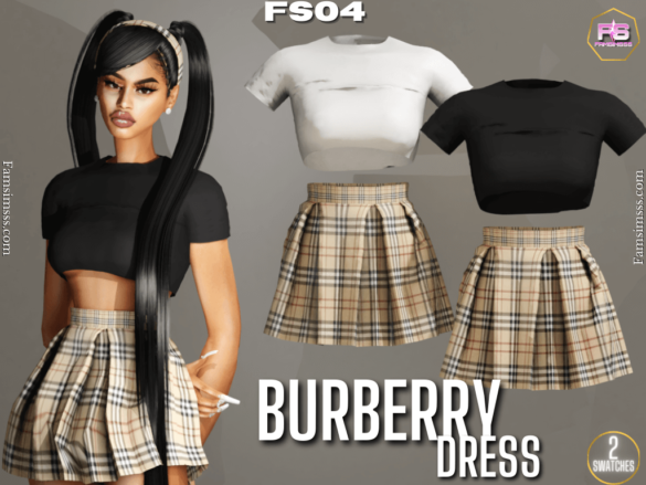 Sims 4 burberry dress dress