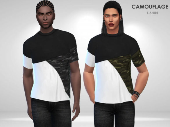 Sims 4 Camouflage T-shirt by Puresim
