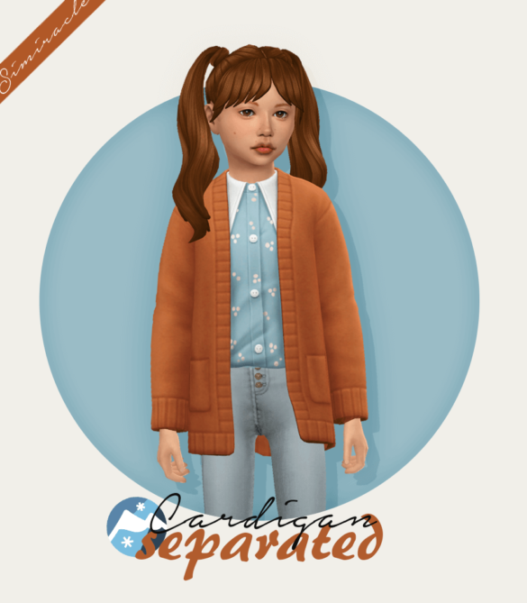 Sims 4 cardigan separated kids version
