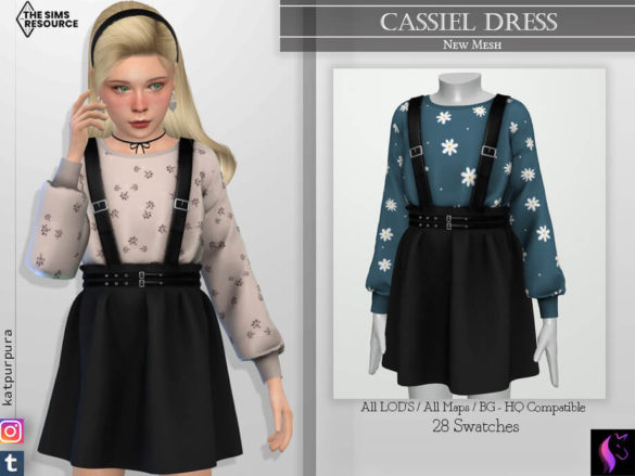 Sims 4 Cassiel Dress by KaTPurpura