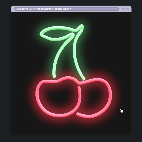 Sims 4 cherry neon 1