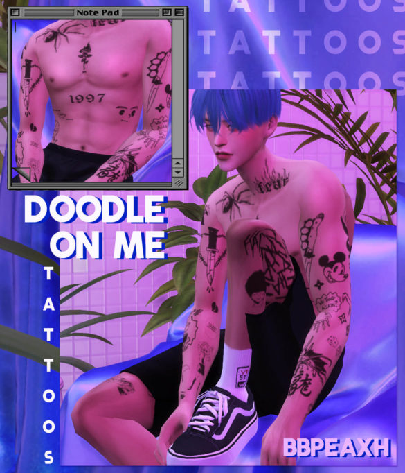 Sims 4 doodle on me tattoos