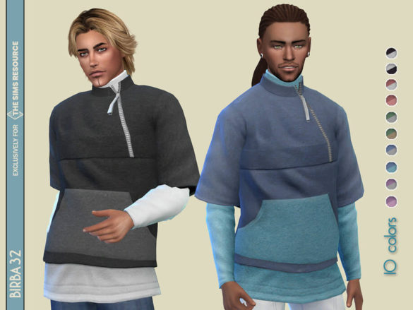 Sims 4 Double Layer Sweater by Birba32