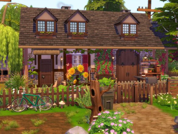 Sims 4 Dreamy Tiny Cottage by Flubs79