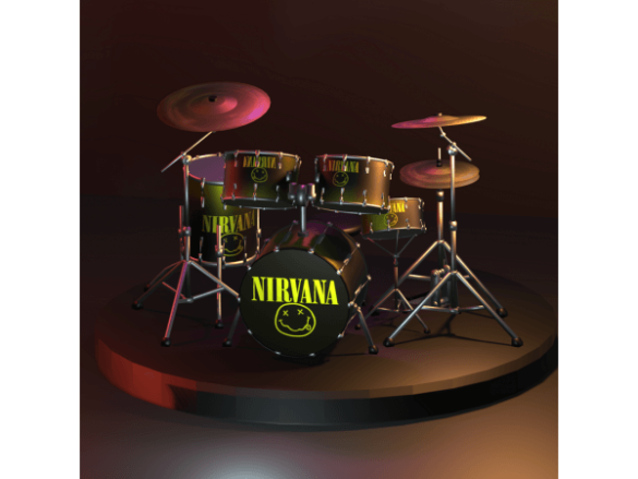 drum and drum stick Playable drums as piano