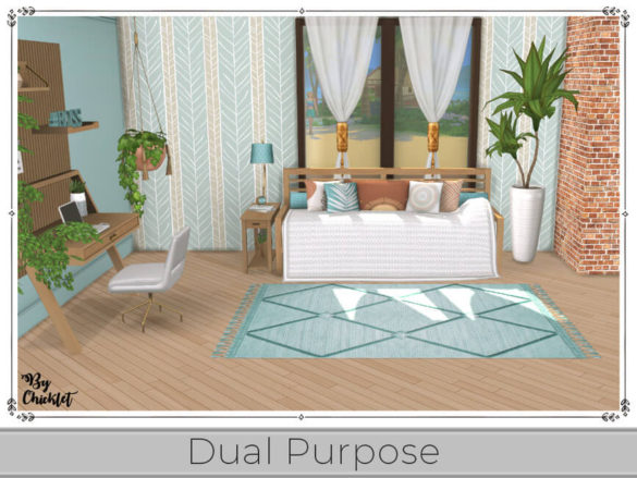 Sims 4 Dual Purpose Office Bedroom Combo by Chicklet