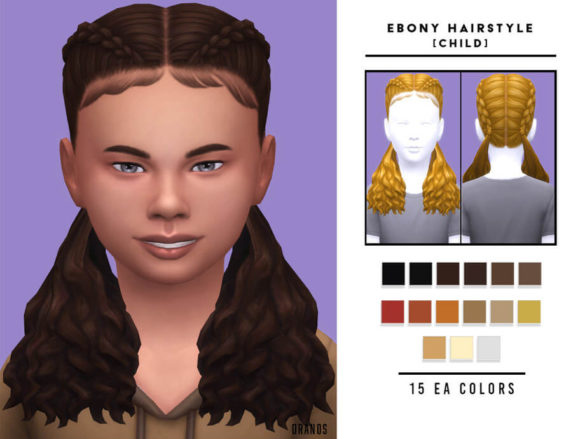 Sims 4 Ebony Hairstyle [Child] by OranosTR