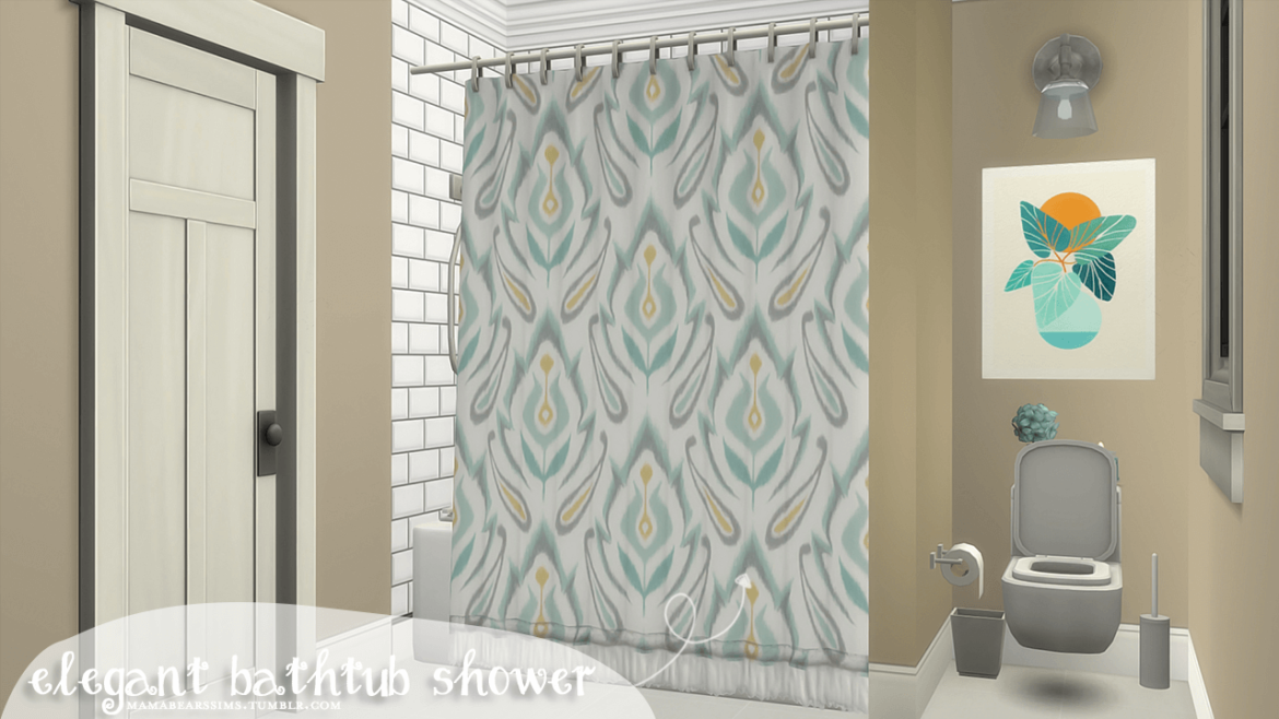 Sims 4 elegant bathtub shower
