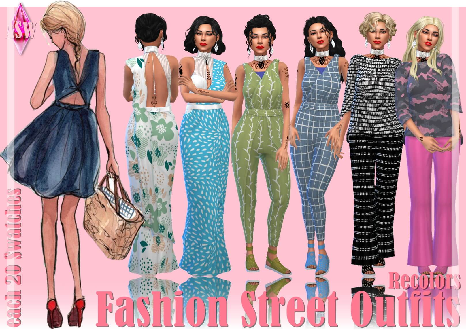 Fashion Streets Recolors At Annetts Welt Best Sims Mods