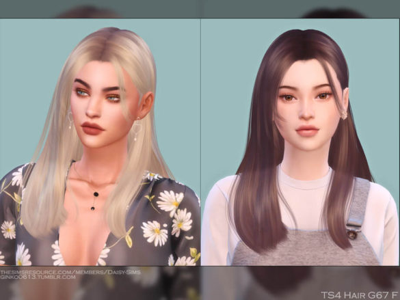 Sims 4 Female Hair G67 by Daisy-Sims