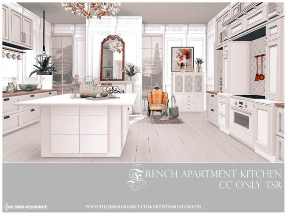 Sims 4 French Apartment Kitchen by Moniamay72 at TSR