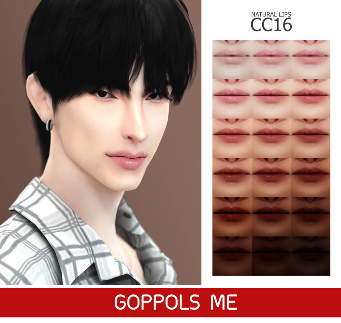 Sims 4 GPME-GOLD Natural Lips CC16 by GOPPOLS Me