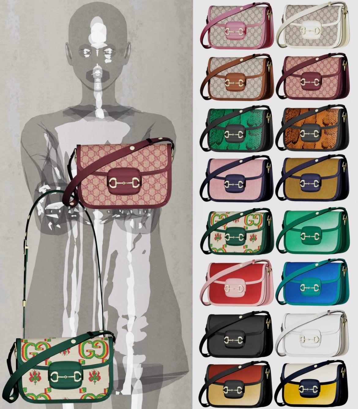 Sims 4 gucci horsebit bag