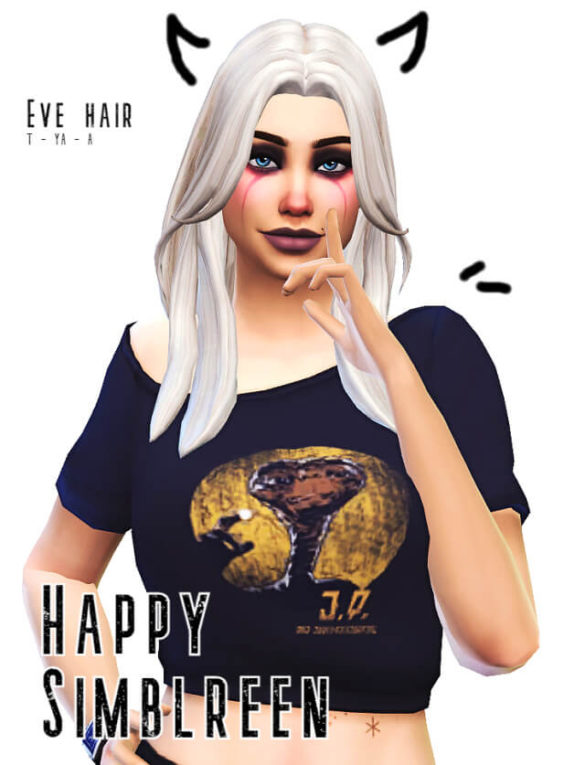 Sims 4 happy simblreen gift 6 eve hair base game