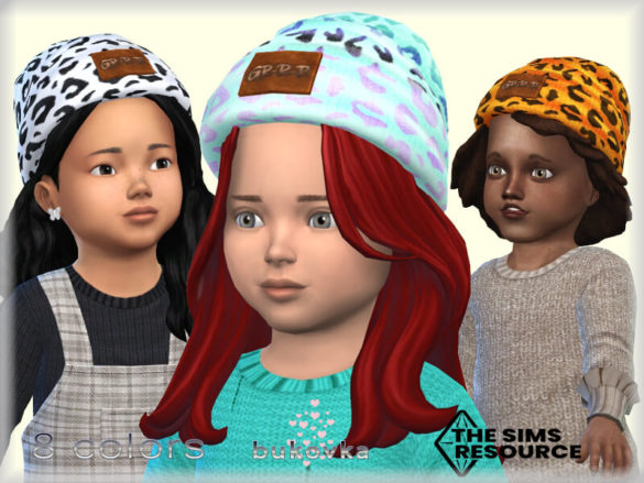 Sims 4 Hat With Print by bukovka at TSR
