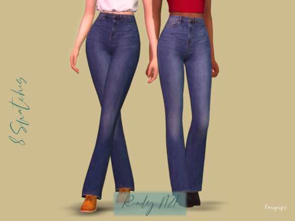 Sims 4 High Waisted Jeans by laupipi