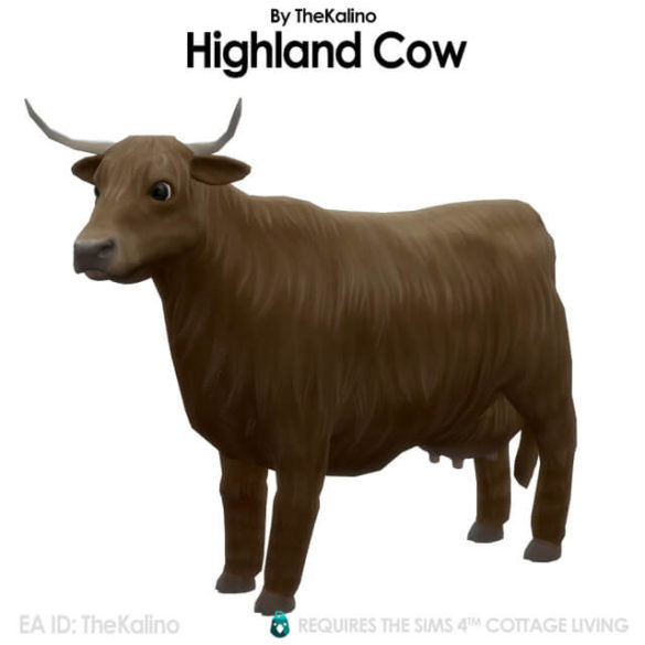 Sims 4 highland cows for cottage living