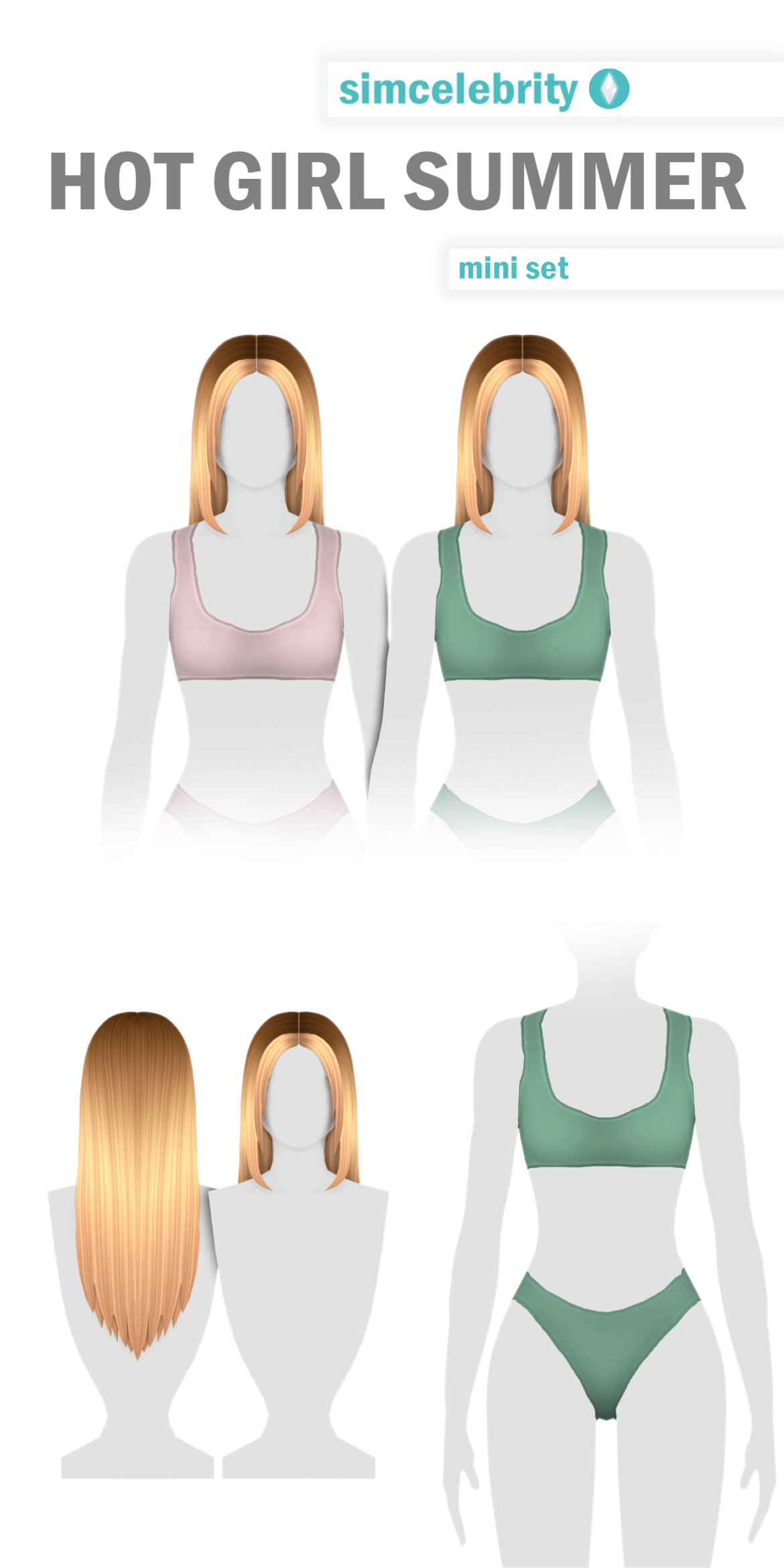 Sims 4 hot girl summer mini set