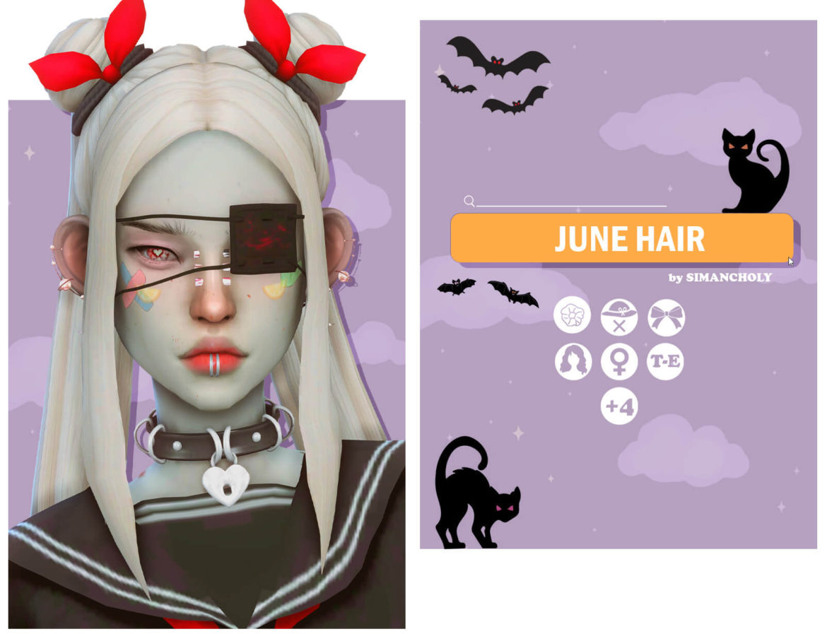 june hair by simancholy base game compatible 24
