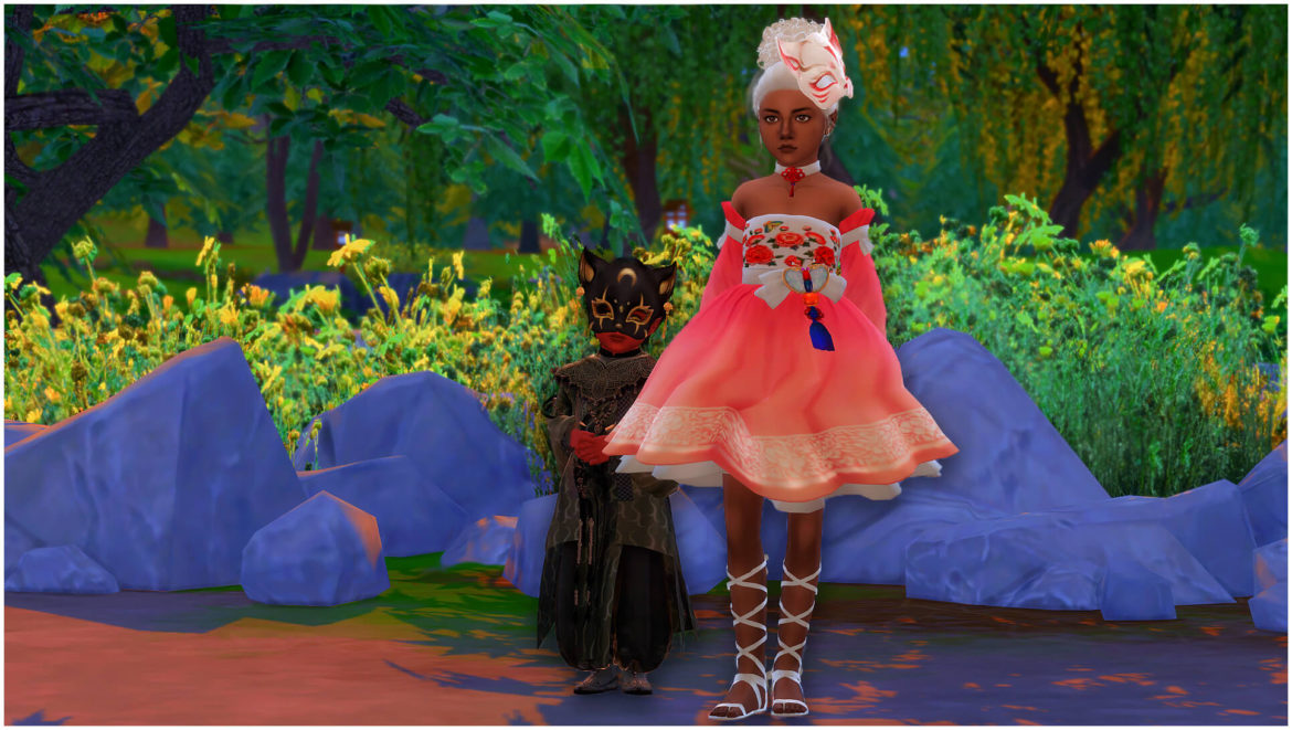 Sims 4 kitsune masks for toddlers and kids