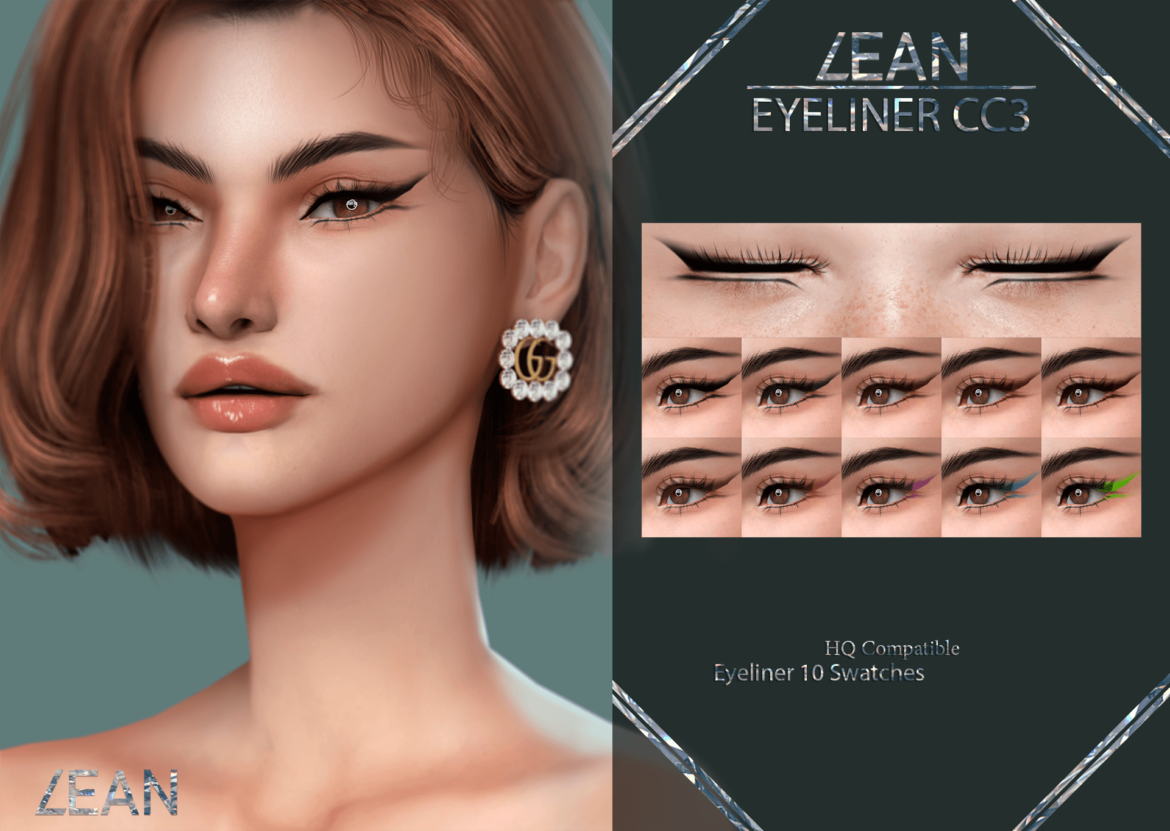 Sims 4 lean eyeliner cc3