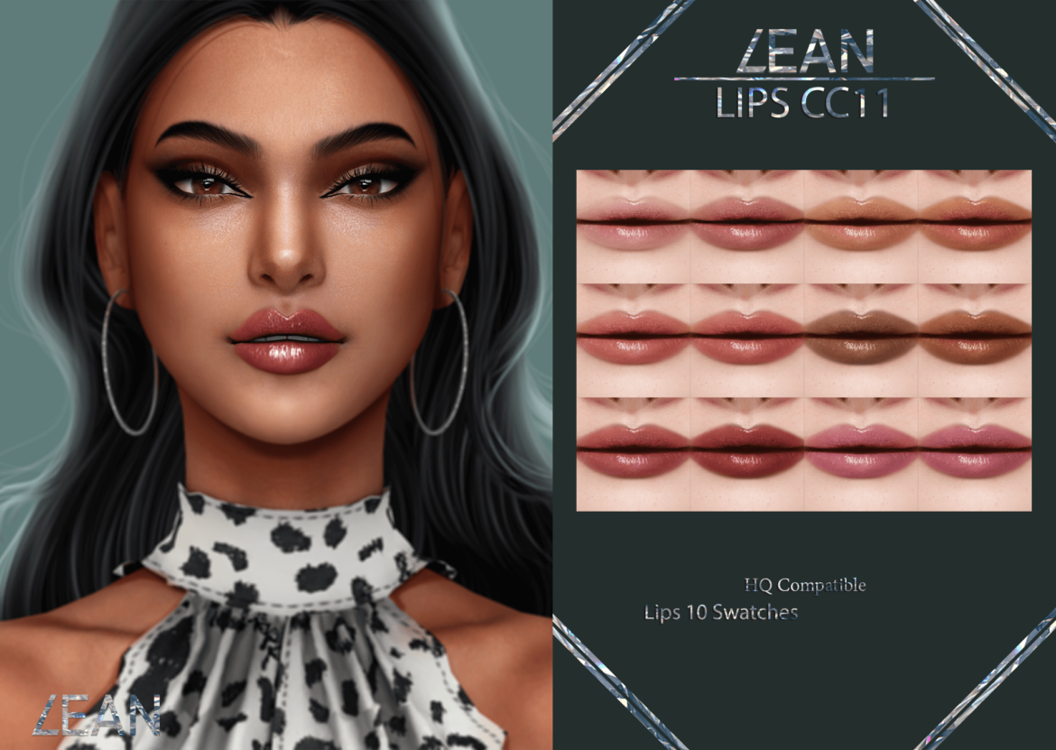 Sims 4 lean lips cc11
