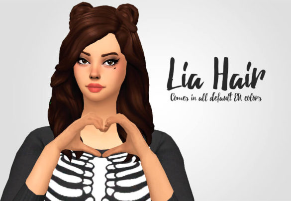 lia hair a voluminous hair with 2 buns at the top