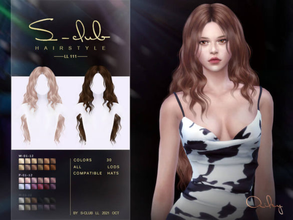 Sims 4 long curly hairstyleailey by s club