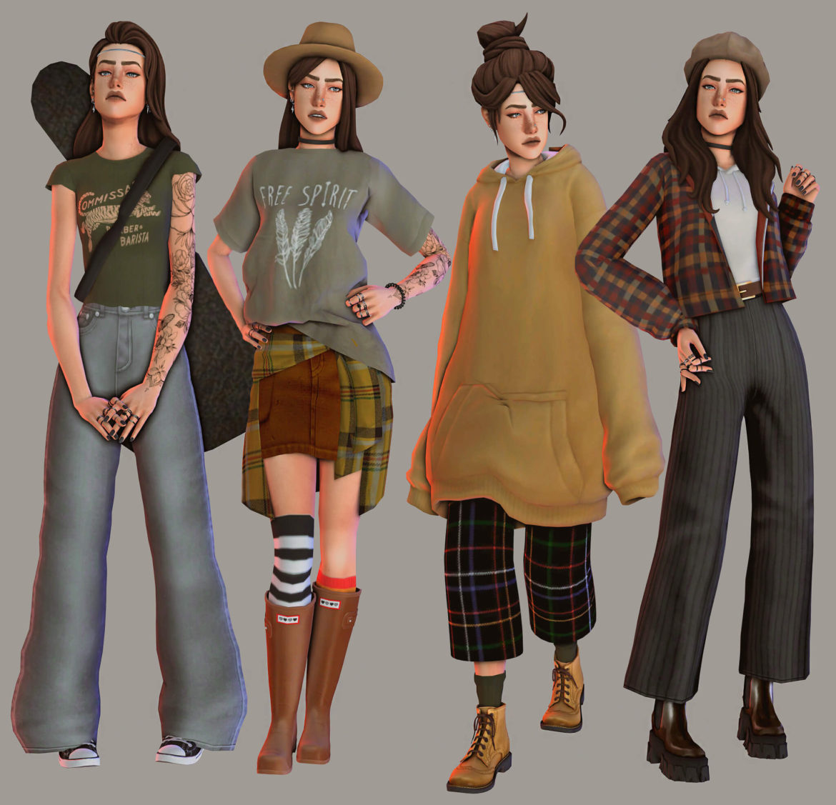 Sims 4 lookbook 1 hair