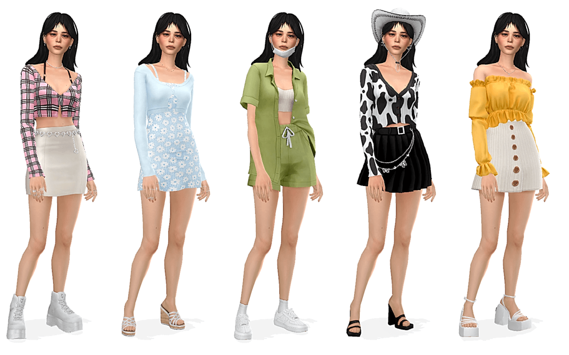 Sims 4 lookbook Inspired by melody-n