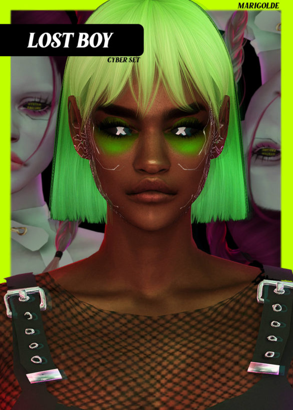 Sims 4 lost boy cyber set happy simblreen sad girl