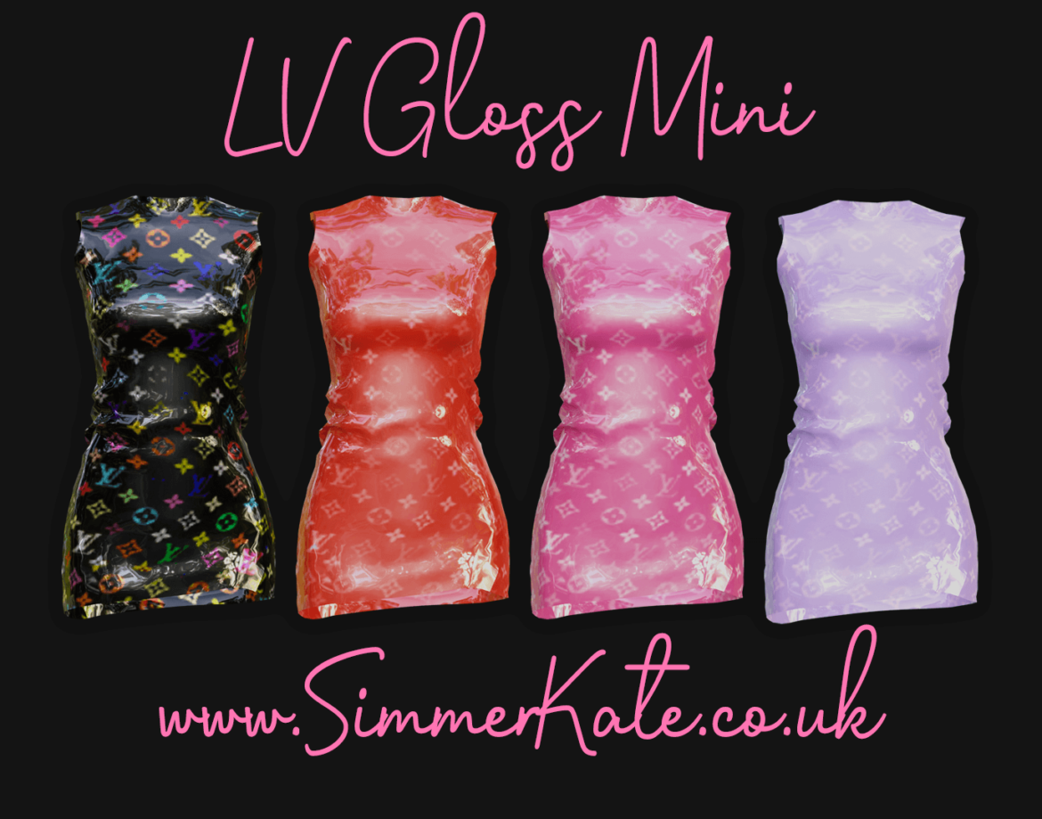 Sims 4 lv gloss mini dress