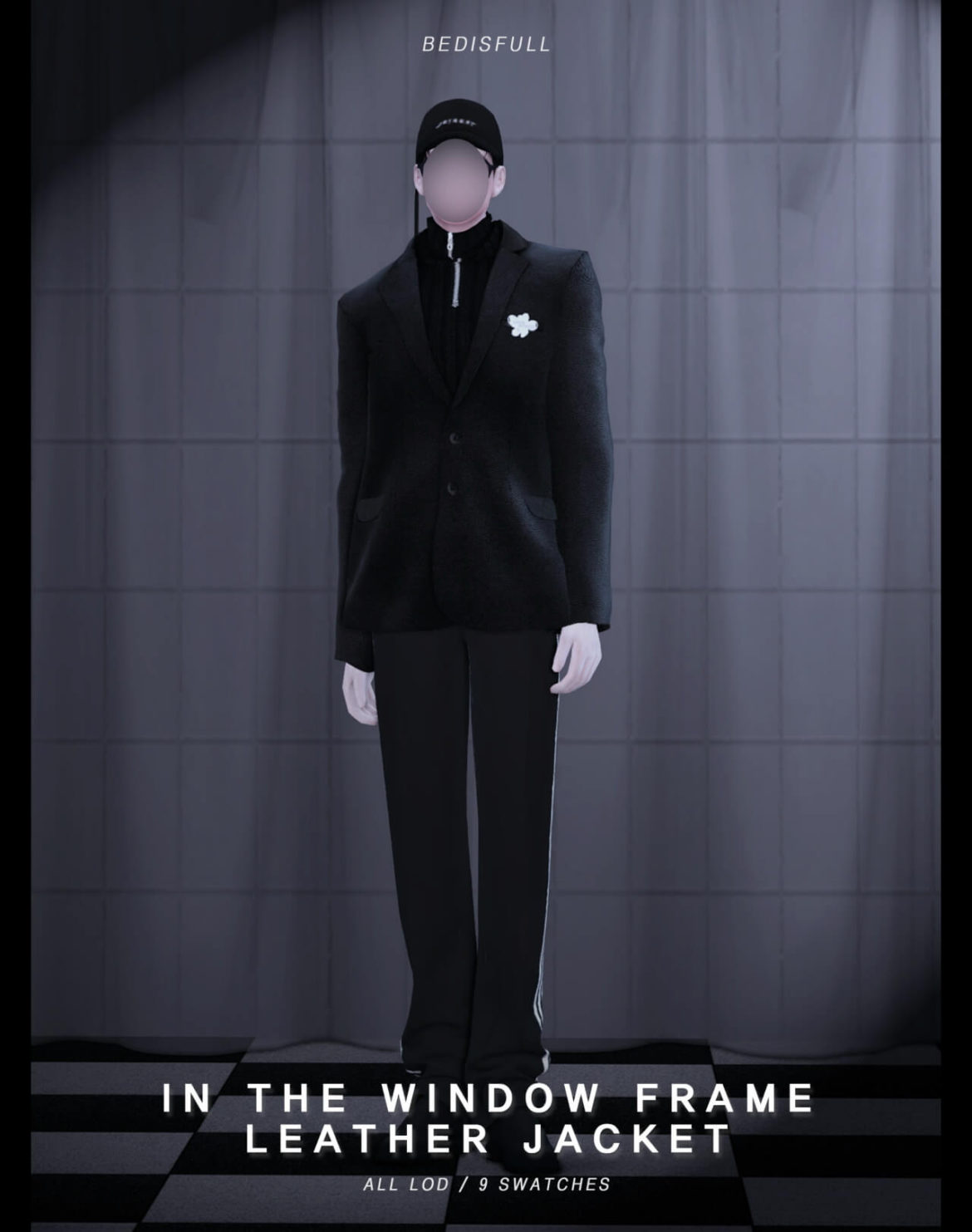 M window frame leather jacket Bedisfull