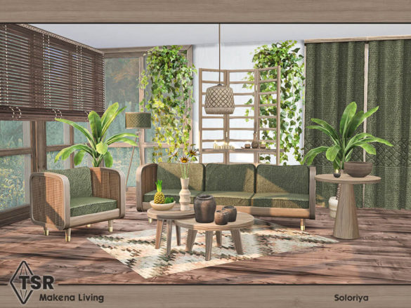 Sims 4 Makena Living by soloriya