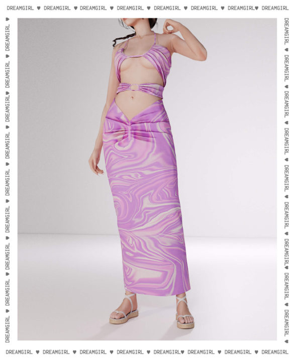 Sims 4 marble cut out dress new mesh by dreamgirl