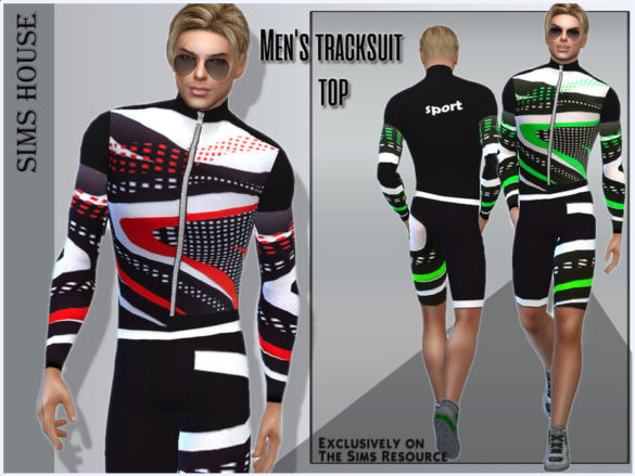 Sims 4 Men’s tracksuit top by Sims House at TSR