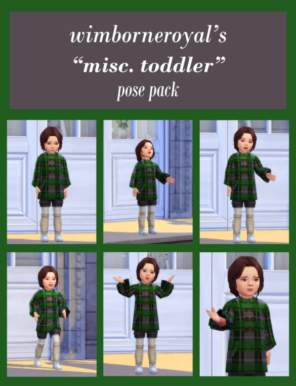 Sims 4 misc toddler pose pack