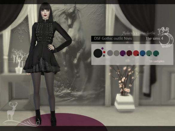 Gothic outfit Nivis by DanSimsFantasy