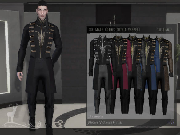 Male gothic outfit Vesperi by DanSimsFantasy