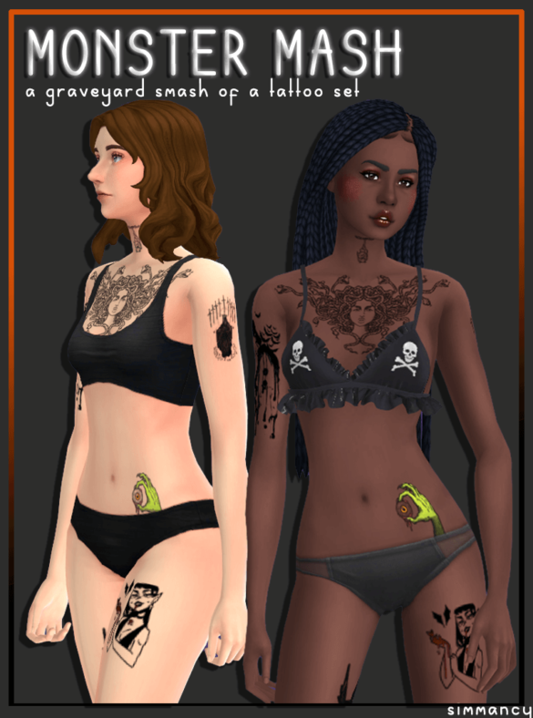 Sims 4 Monster tattoos