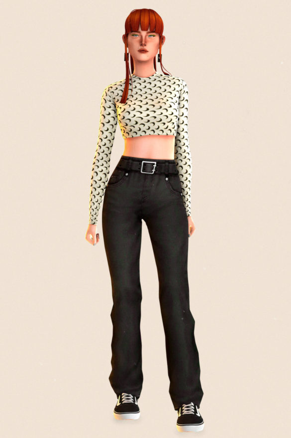 Sims 4 my baby hair by daylife sims top by trillyke