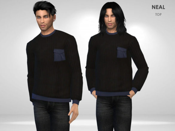 Sims 4 Neal Top by Puresim