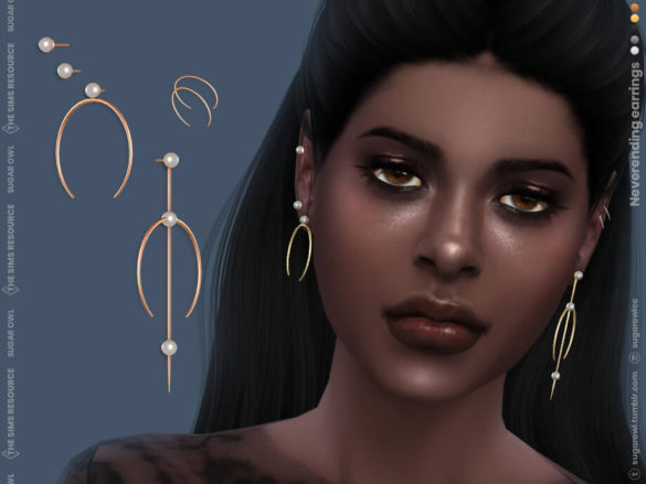 Sims 4 Neverending earrings by sugar owl