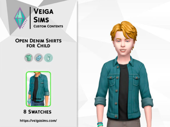Open Denim Shirts for Child