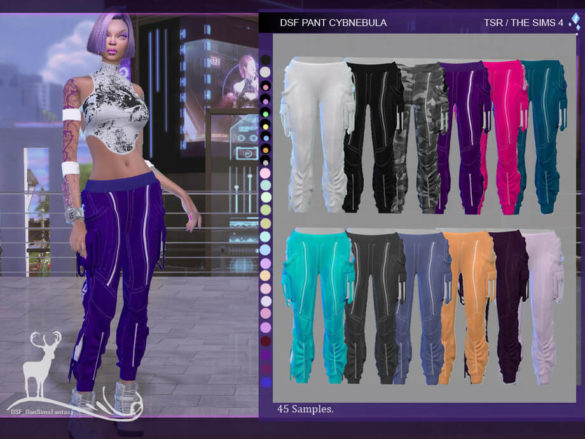Sims 4 PANTS CYBNEBULA by DanSimsFantasy