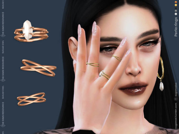 Sims 4 Perla rings by sugar owl