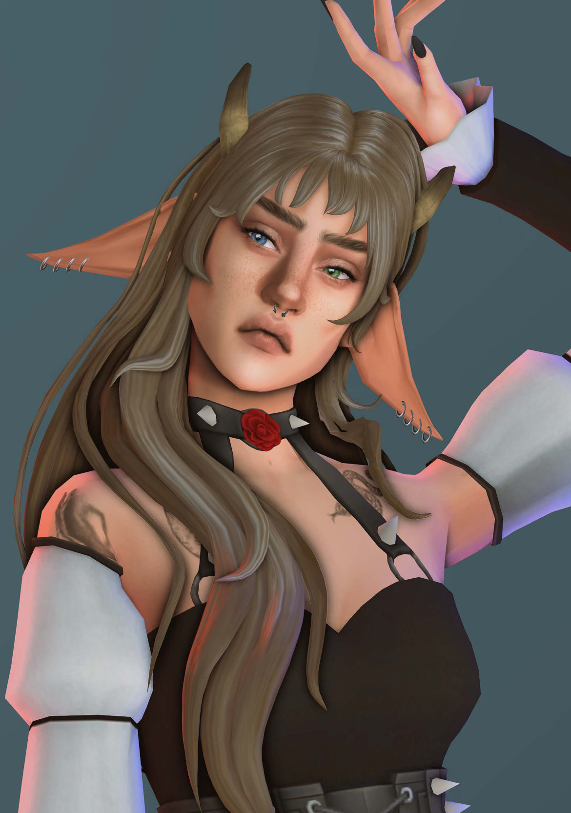 Sims 4 philippa hair simandy horns