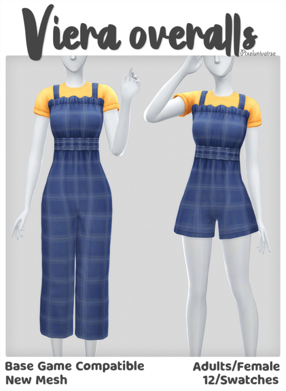 Sims 4 pixelunivairse-Viera overalls pant