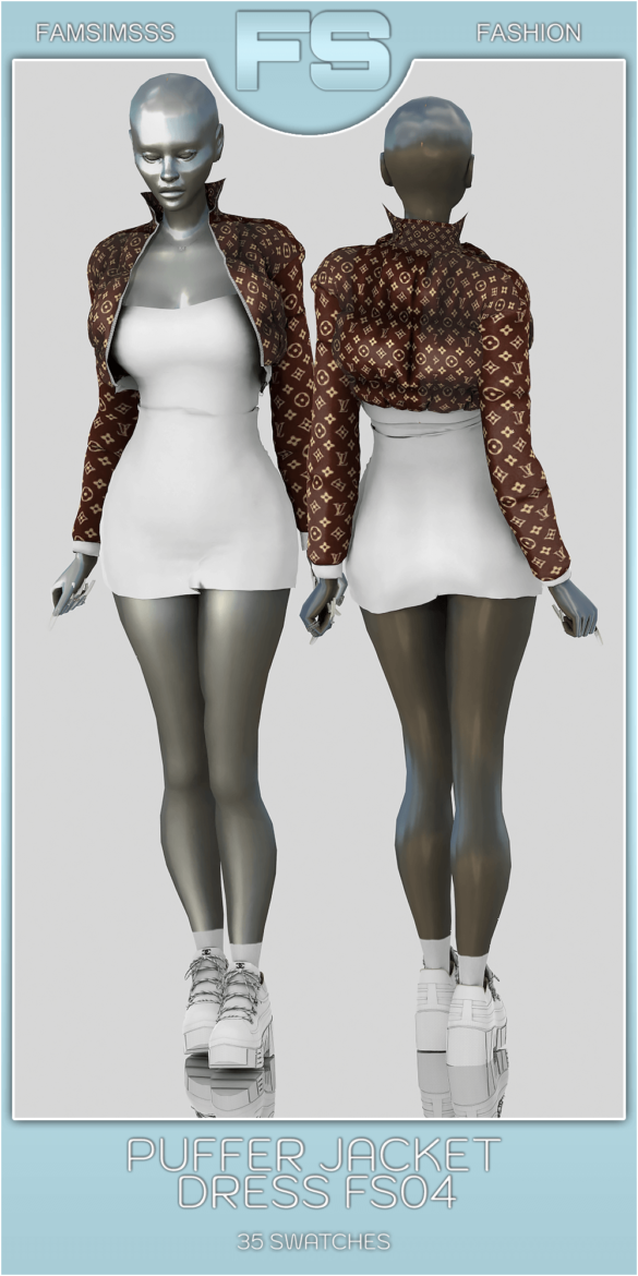 Sims 4 puffer jacket dress