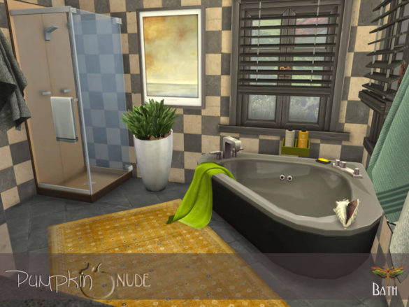 Sims 4 Pumpkin Purple Bath by fredbrenny at TSR